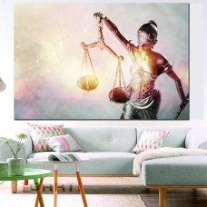 Themi symbol of justice Printed Canvas