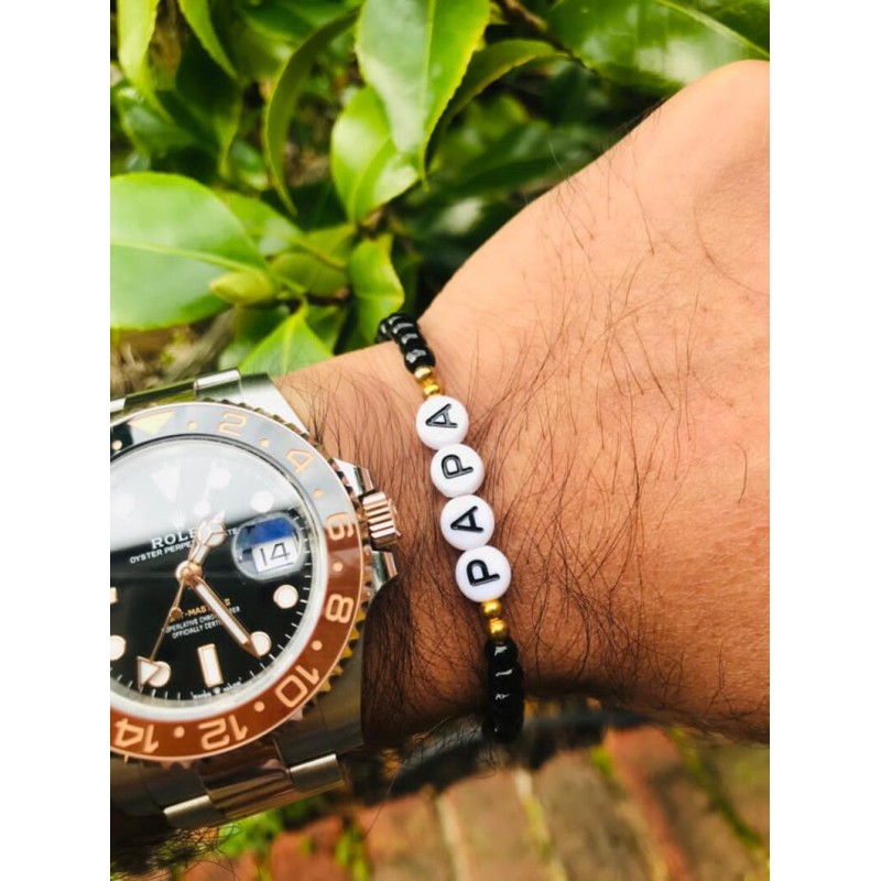 SUNSH Bracelet For Dad Adjustable Beaded Bracelet Engraved with DADDY  Christmas Birthday Father's Day Gift for Dad Papa Father Men :  Amazon.co.uk: Fashion