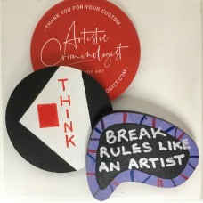 Hand Painted Inspiring Quotes Magnets (pair) ideal gifts for use on fridges and notice boards or any magnetic friendly surfaces