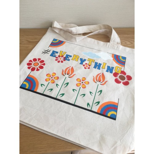 Canvas Tote Bag Featuring an Original Hand Painted Design