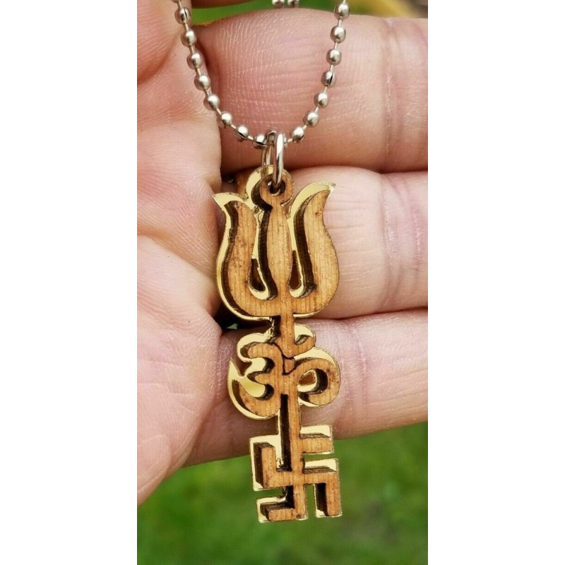 Om trishul deals swastik pendant