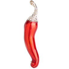 Red chilli pepper brooch gold plated celebrity broach vintage look new pin ggg48