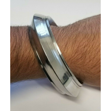 Stainless steel smooth sikh singh kaur khalsa taksali kara chakri kada bangle g2