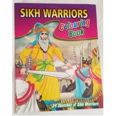 Children colouring book of sikh warriors pictures religious colour book for kids