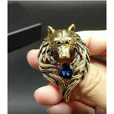 Stunning vintage look gold plated retro wolf celebrity brooch broach pin z18