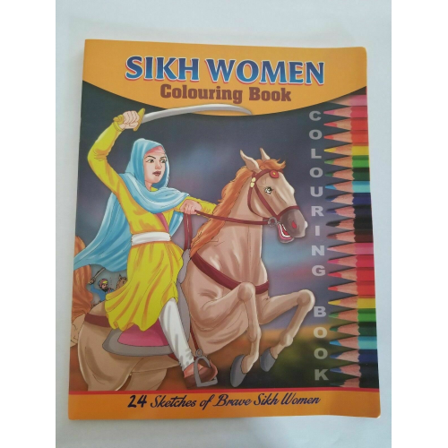 Sikh singh kaur khalsa kids colouring book with 24 sketches of brave sikh women