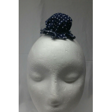 Sikh punjabi dark blue dots kids baby jooda rumal juda head top knot roomal