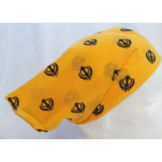 Sikh punjabi singh kaur yellow khalsa khandas bandana head wrap gear rumal hanky