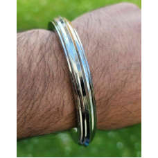 Stunning stainless steel one edge kara bracelet sikh kada singh kaur bangle q1