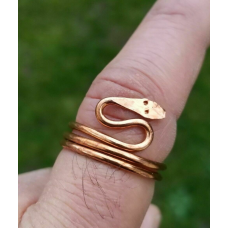 Sadhguru copper smooth snake adjustable ring evil eye protection hindu lucky K