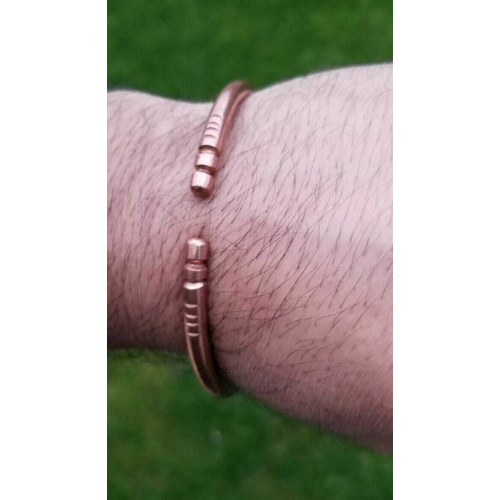 Pure copper handmade punjabi hindu sikh singh adjustable cuff healing kara i12