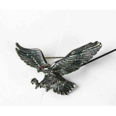 Vintage look silver plated flying eagle brooch suit coat broach collar pin b16c