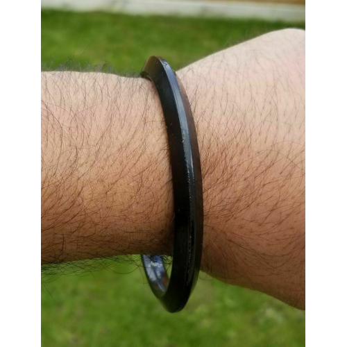 Sarbloh bangle black kara pure iron sikh collar kada heavy singh kaur khalsa l12