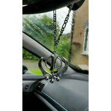 Silver plated punjabi sikh khanda no stones stunning pendant for car rear mirror