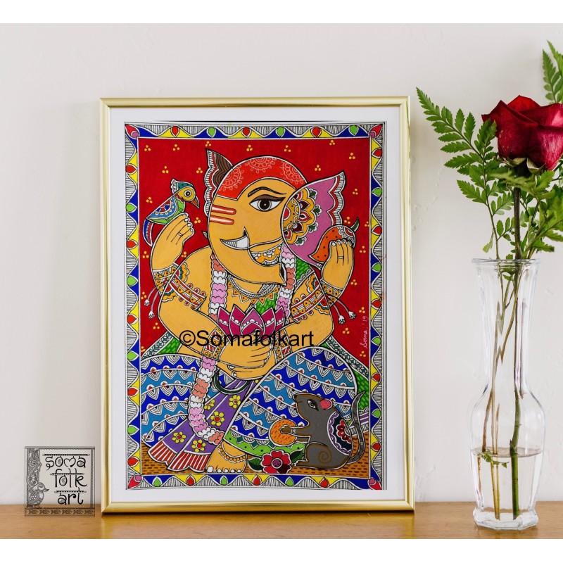 ganesh ji madhubani art