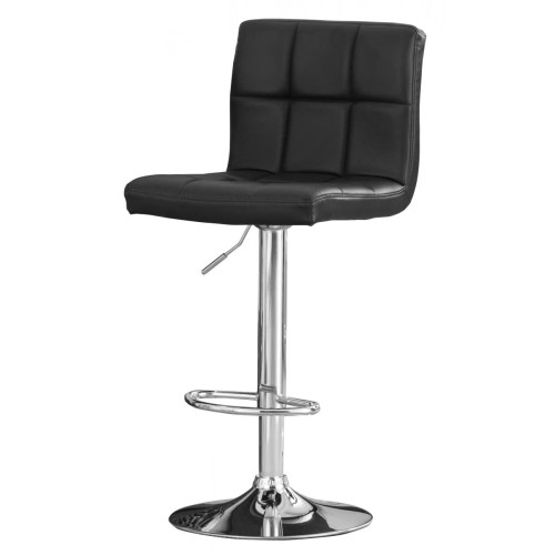 Cubik Bar Stool PU Chrome & Black (2's)