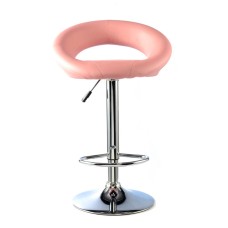 Murry Bar Stool PU Chrome & Pink (2s)