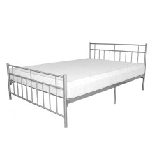 Davina Metal Bed Double Silver