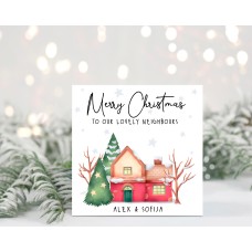 Lovely neighbours Christmas card | card for neighbours | christmas card