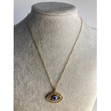 Evil Eye Pendant Necklace (ST364) (Gold)